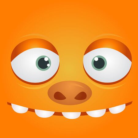Cartoon expression monsterのイラスト素材
