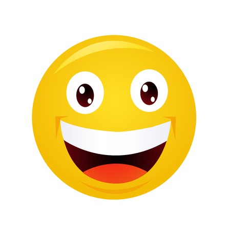 Yellow emoticon cartoon characterのイラスト素材