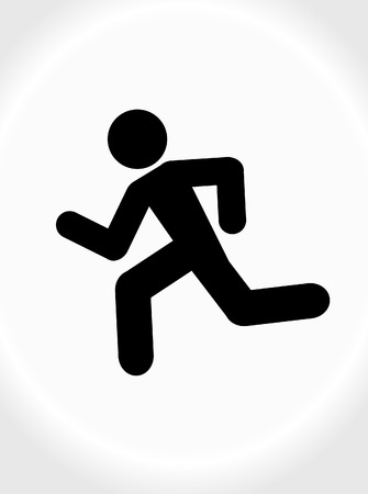 running man icon backgroundのイラスト素材