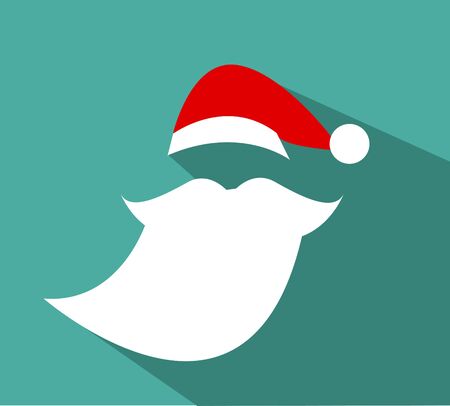 Flat Design Vector Santa Claus Faceのイラスト素材