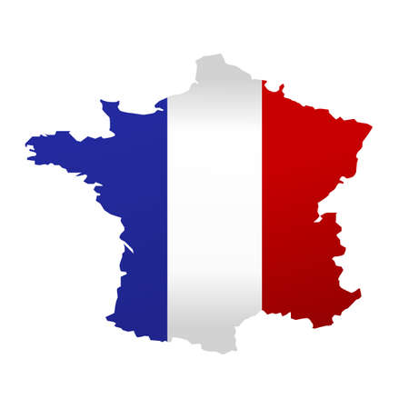 Map of France vector illustration on white backgroundのイラスト素材