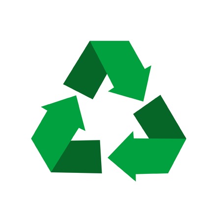 illustration of recycling symbol isolated on white