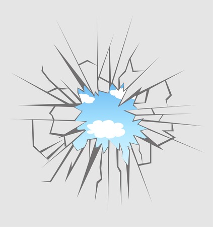 Crushed glass hand drawnのイラスト素材