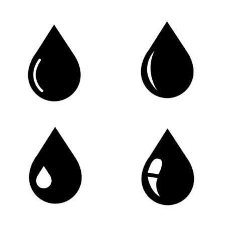 Black oil drop setのイラスト素材