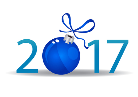 Seasons greetings. Happy New 2017 yearのイラスト素材