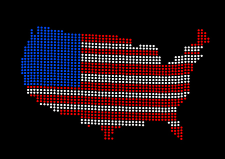 USA map vector illustration