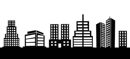 Vector illustration of urban skylinesのイラスト素材