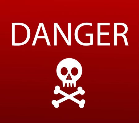 Warning sign with skullのイラスト素材