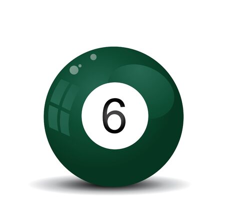 Pool ball vector illustration on whiteのイラスト素材