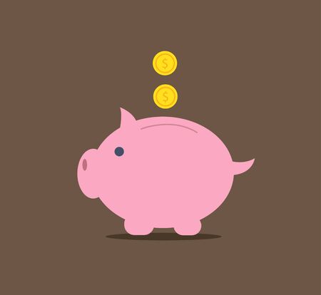 Piggy bank concept for safe investment, finance for protectionのイラスト素材