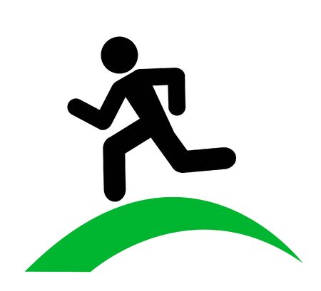 Running man icon on white background.のイラスト素材