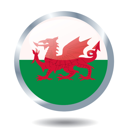 Flag of Wales vector illustrationのイラスト素材