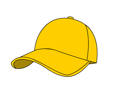 baseball cap vector illustration on whiteのイラスト素材