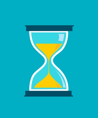 Hourglass time icon isolated 