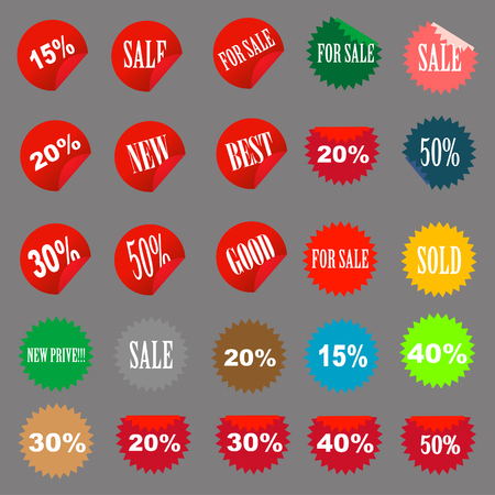 sale tag stickers vector illustrationのイラスト素材