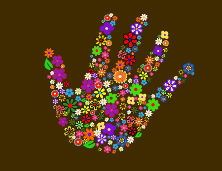 Colorful flowers vector illustrationのイラスト素材