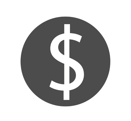 Coin with dollar simple iconのイラスト素材