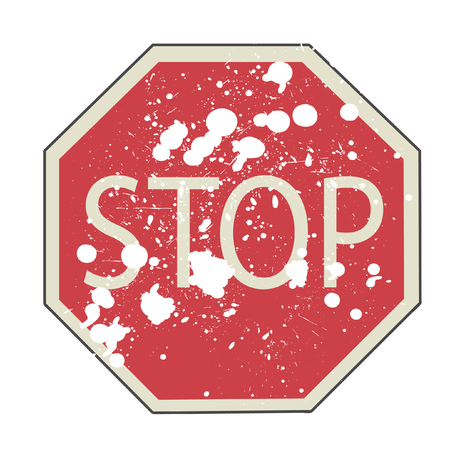 Vector illustration of Stop sign のイラスト素材