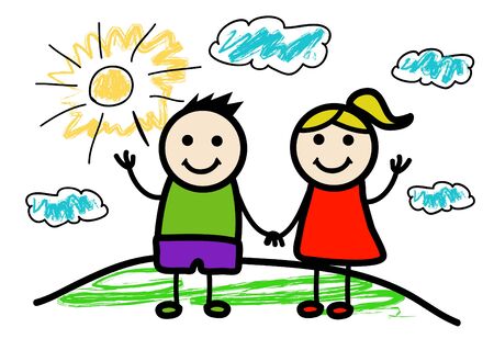 kids icon vector illustration のイラスト素材