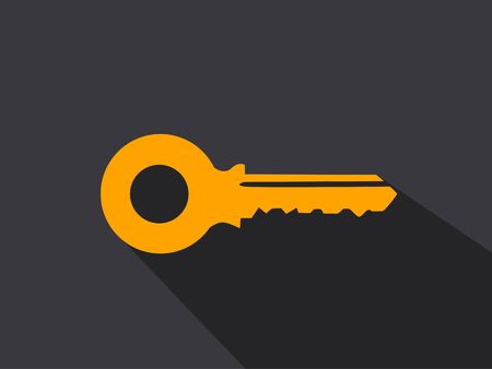 Key vector icon in flat styleのイラスト素材