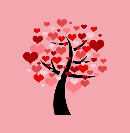 Love tree vector illustrationのイラスト素材