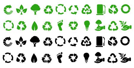 Vector set of environmental / recycling icons のイラスト素材