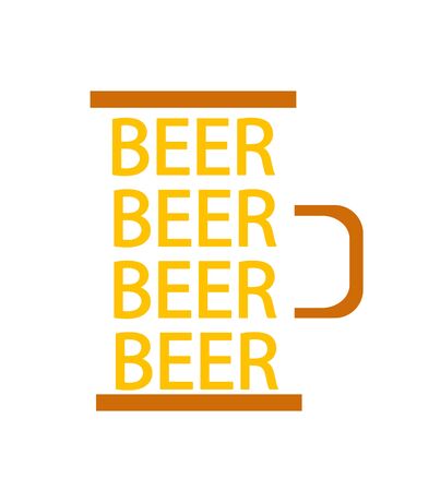 vector illustration of a glass of beerのイラスト素材