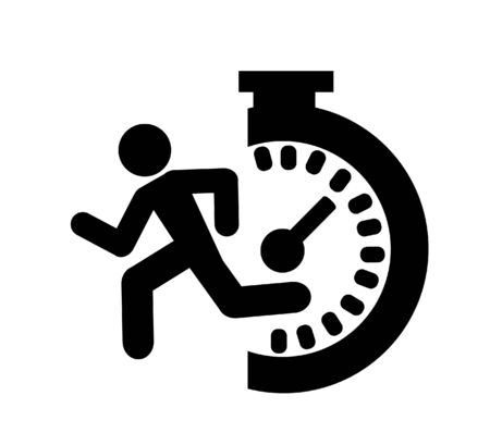 speedometer. abstract symbol of speed with running manのイラスト素材