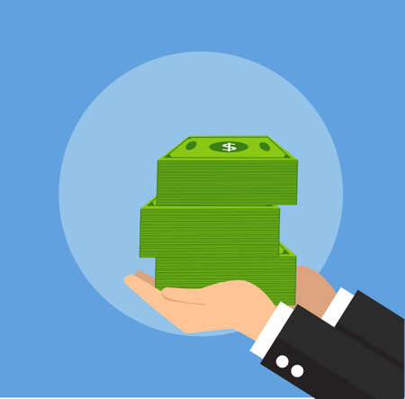 businessman giving money vector illustrationのイラスト素材