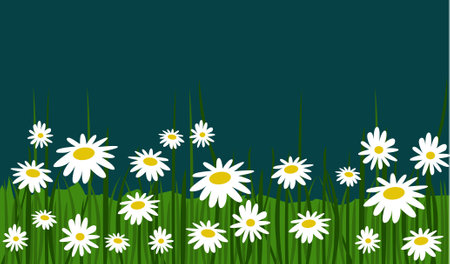 colorful spring flowers vector illustrationのイラスト素材