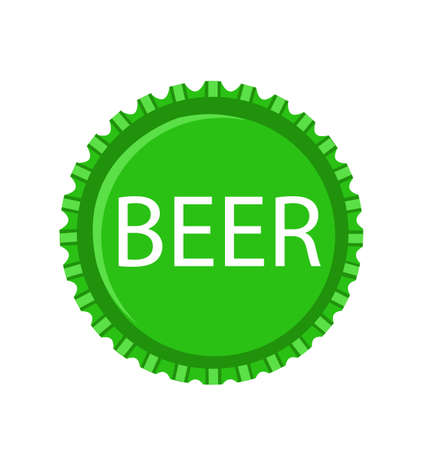Vector beer bottle cap iconのイラスト素材