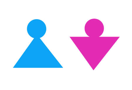 Women's and Men's Toiletsのイラスト素材