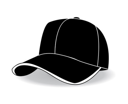 baseball cap vector illustration on whiteのイラスト素材