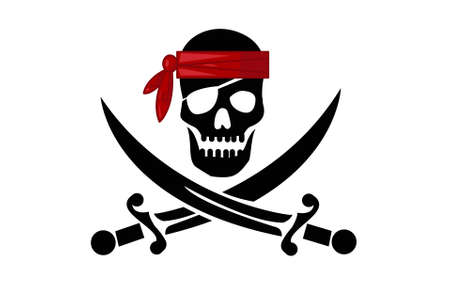 vector skull with crossed bonesのイラスト素材