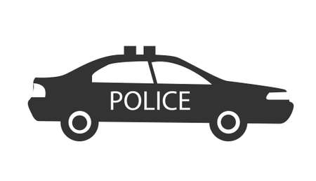 Police car vector illustrationのイラスト素材