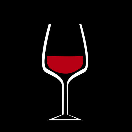 Wineglass with wine vectorのイラスト素材