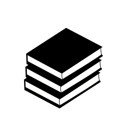 Different book piles, isolated on white backgroundのイラスト素材