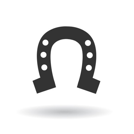 Horse Shoe icon. Simple flat vector illustration.のイラスト素材