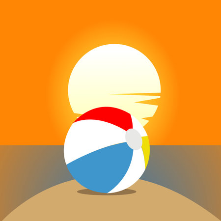 beach ball vector illustrationのイラスト素材