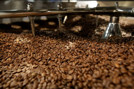 Innovative coffee roaster. The coffee is roasted using high technology in a production machine. Lots...