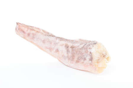 Frozen kingklip fish. Frozen red fish Frost on the surface of the fish. Ice. Rare and scarce fishの写真素材