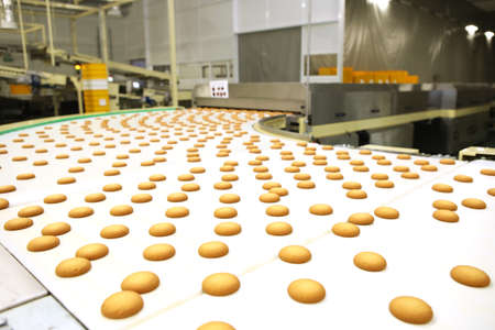 Controlling the work of huge conveyor machine producing spice cakes at the confectionary plant....