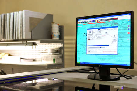 Installer of SMD parts on boards and soldering parts. Machine for automatic assembly and soldering...