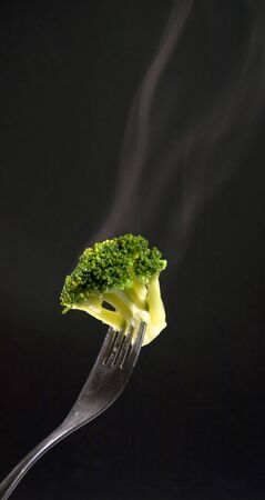 Steaming Broccoli Floretの写真素材