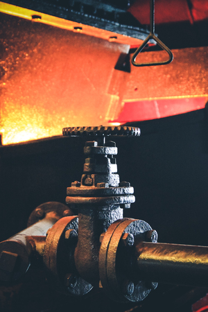Various mechanisms and metal pipes from a Industrial Factory