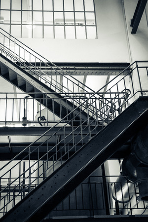 Metal Stairs from an old factoryの写真素材