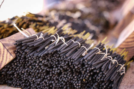 Black incense sticks for aromatherapy.