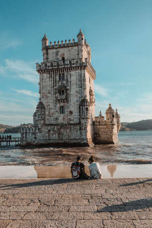 Belem Tower in Lisbon, Portugal. The Belem Tower is the most famous tower in Lisbon.