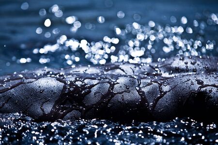 Sensual Splashes Of Water Over A Male Torsoの写真素材