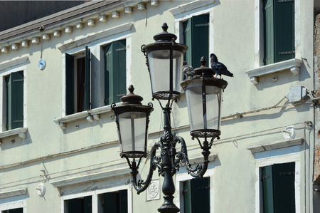 Lamps in Veneto streets, Italyの写真素材